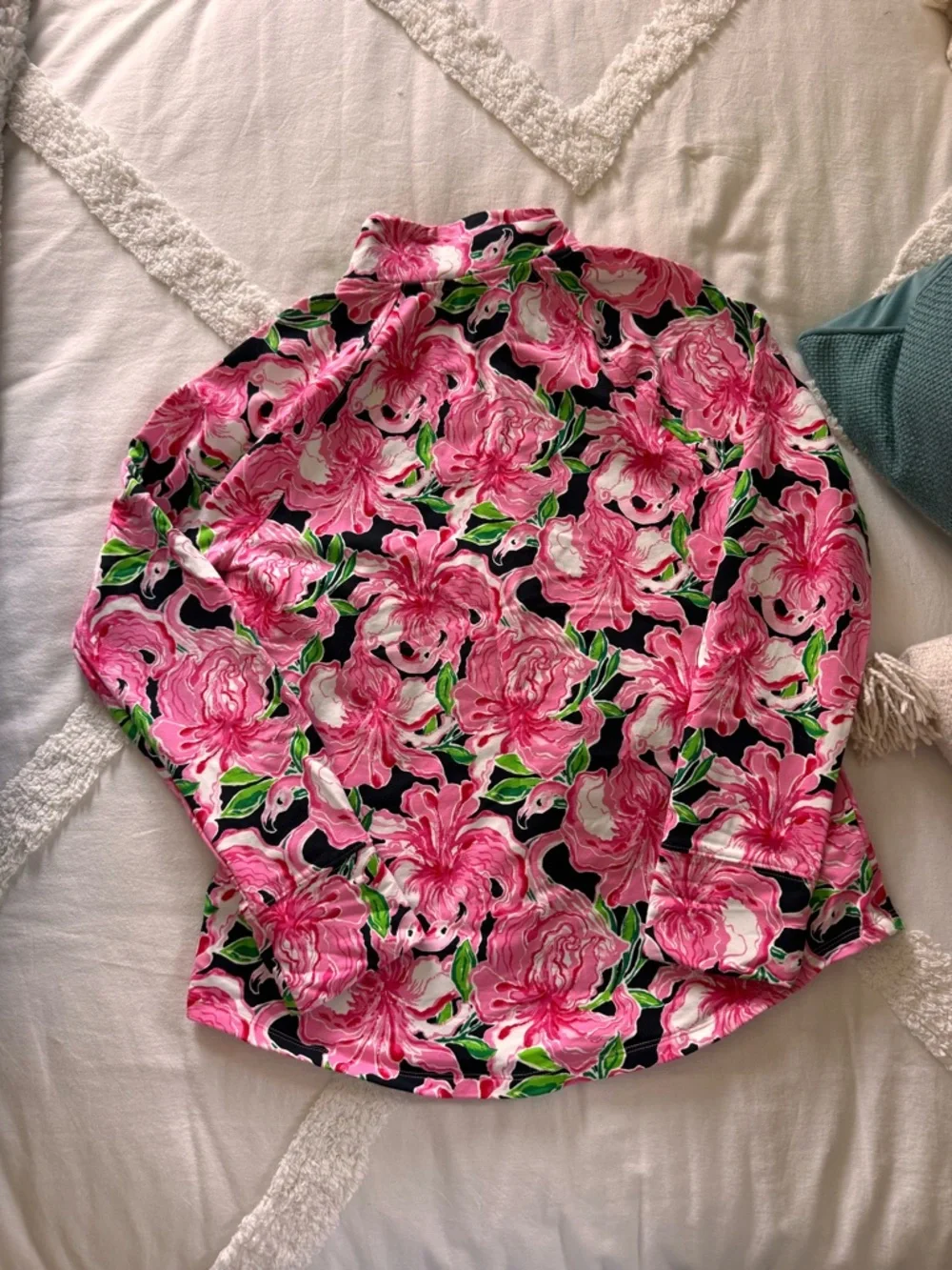 Lilly Pulitzer UPF 50+ Skipper Popover - Onyx Party All The Time Luxletic - Picture 7 of 9